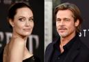 This combination photo shows Angelina Jolie (left) and Brad Pitt.