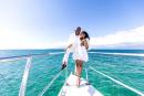 After a quick wardrobe change, K. Sean and Sydeney Harris joined each other on the boat’s bow feeling elated and ready to sail into the future as a married couple.