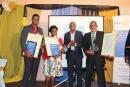 Minister of Agriculture and Fisheries Pearnel Charles Jr (centre) with the awardees of the Rotary Club of Mandeville’s Vocational Awards for Excellence in Agriculture on Thursday at the Church Teacher’s College. (L_R) Demar Sibbles representing his bro
