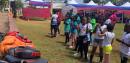 Students preparing to participate in some of the exercises at the National School Moves Day celebration at Manchester High School in Mandeville on Friday.